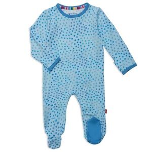 Magnetic Me Modal Parent Favorite Footie- Blue Sparkle/ Size 0-3M (8-12 lbs)